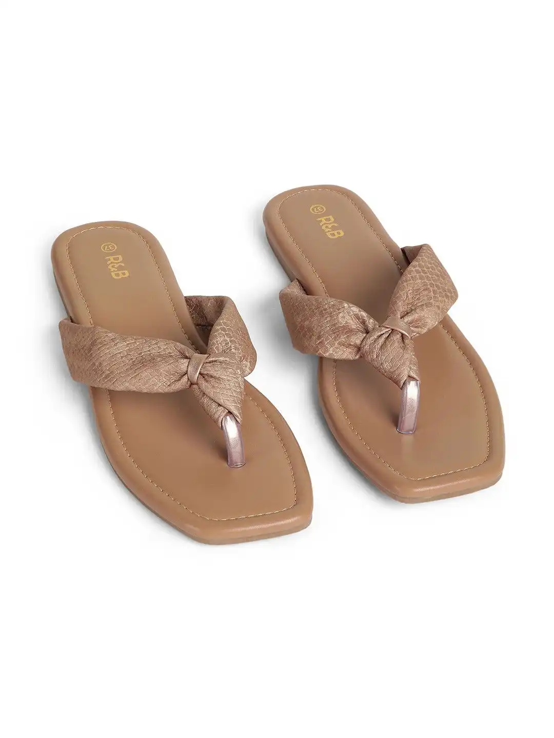 【R&B】xplicit Buy R&B Women Textured Open Toe Flats - Flats for Women 42134952