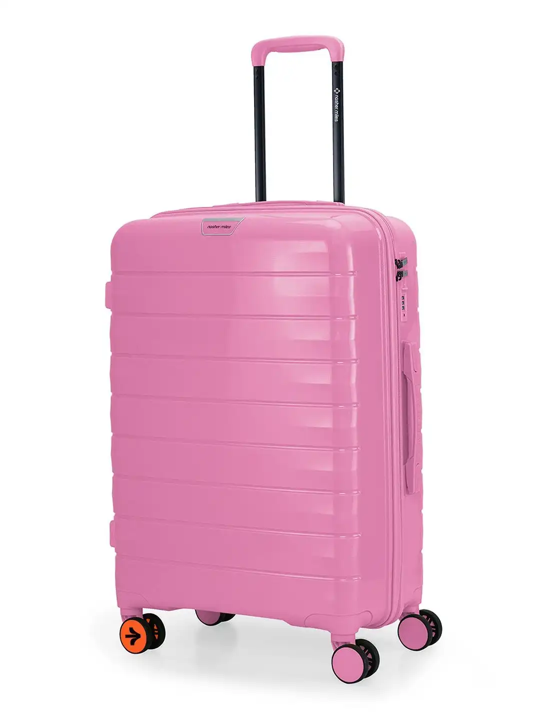 Buy Nasher Miles Vienna Polypropylene Medium Pink Trolley Bag - 24