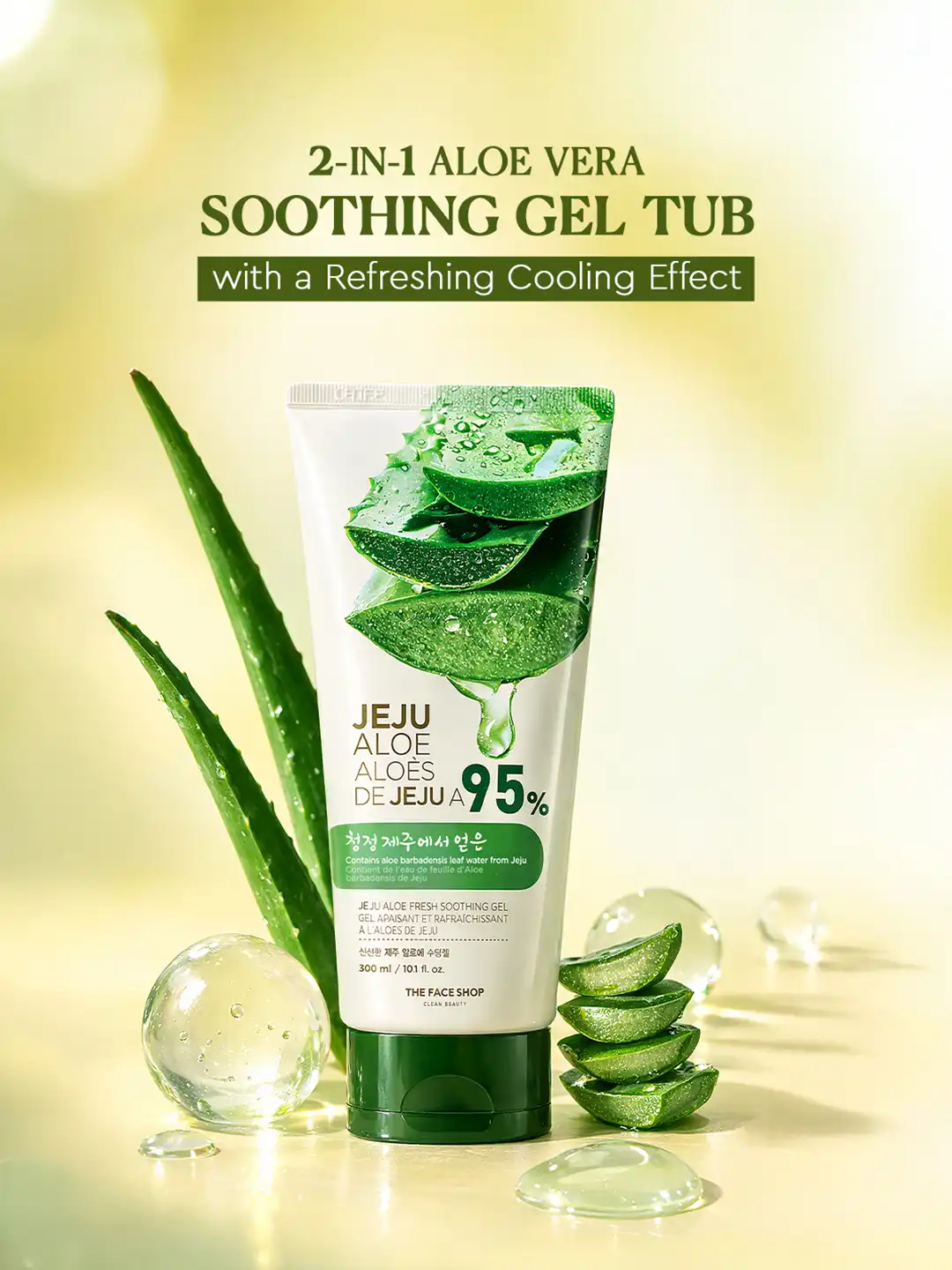 Buy The Face Shop Jeju Aloe Fresh Soothing Gel 300 ml - Body Cream and  Lotion for Women 4320617 | Myntra