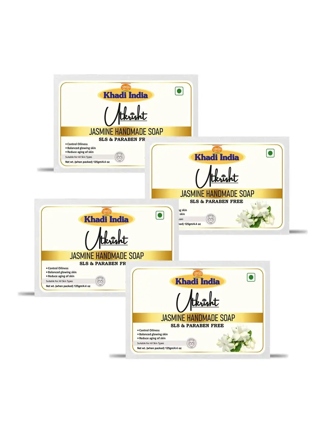 Buy Utkrisht Set Of 3 Jasmine Bathing Soap - 125 g - Soap for