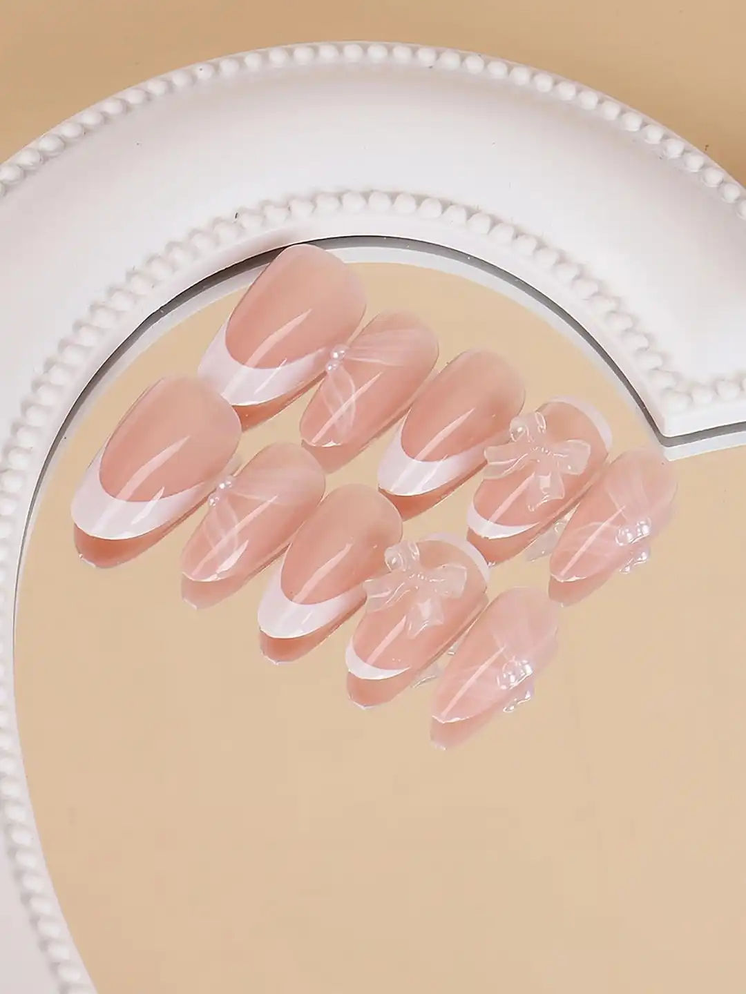 Buy Nakhi Set Of 24 Reusable Artificial Press On Nails With Kit