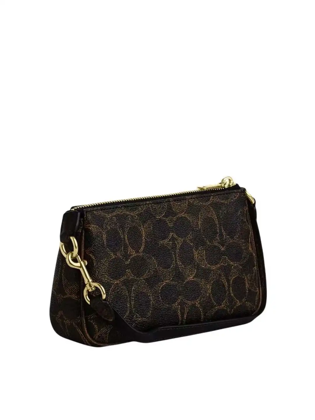 バッグ y2k coach pouch handbag signature brown Buy Coach Dark Brown Signature Pochette - Wallets for Women