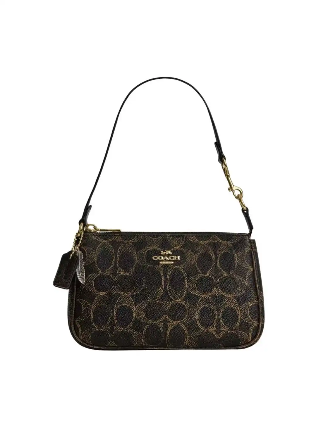 Buy Coach Dark Brown Signature Pochette - Wallets for Women