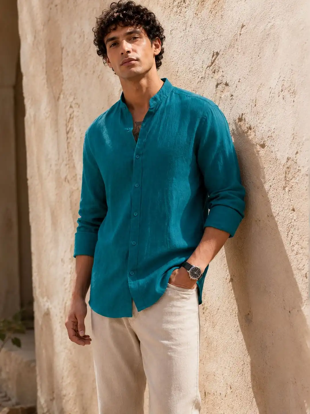 Jページ Buy The Roadster Lifestyle Co. Mandarin Collar Linen Cotton Casual