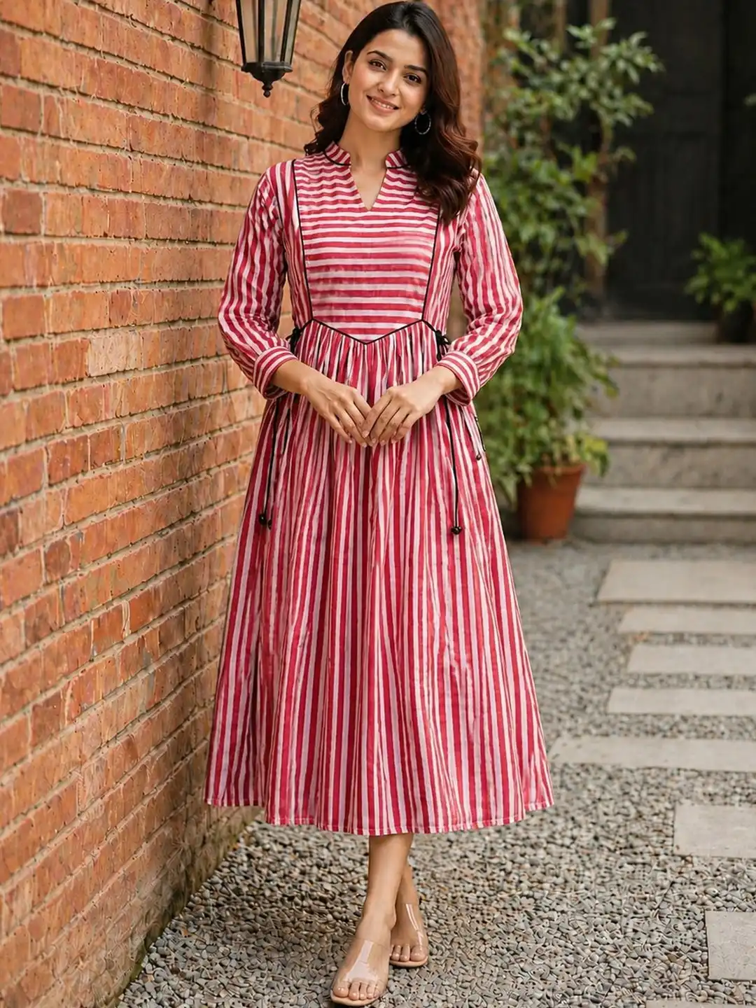 striped a line dress for women Buy Crazy Needle A-Line Midi - Dresses 42588890 body shapers Strapless A-Line Wedding Dress SIZE:0 featuring adjustable spaghetti straps