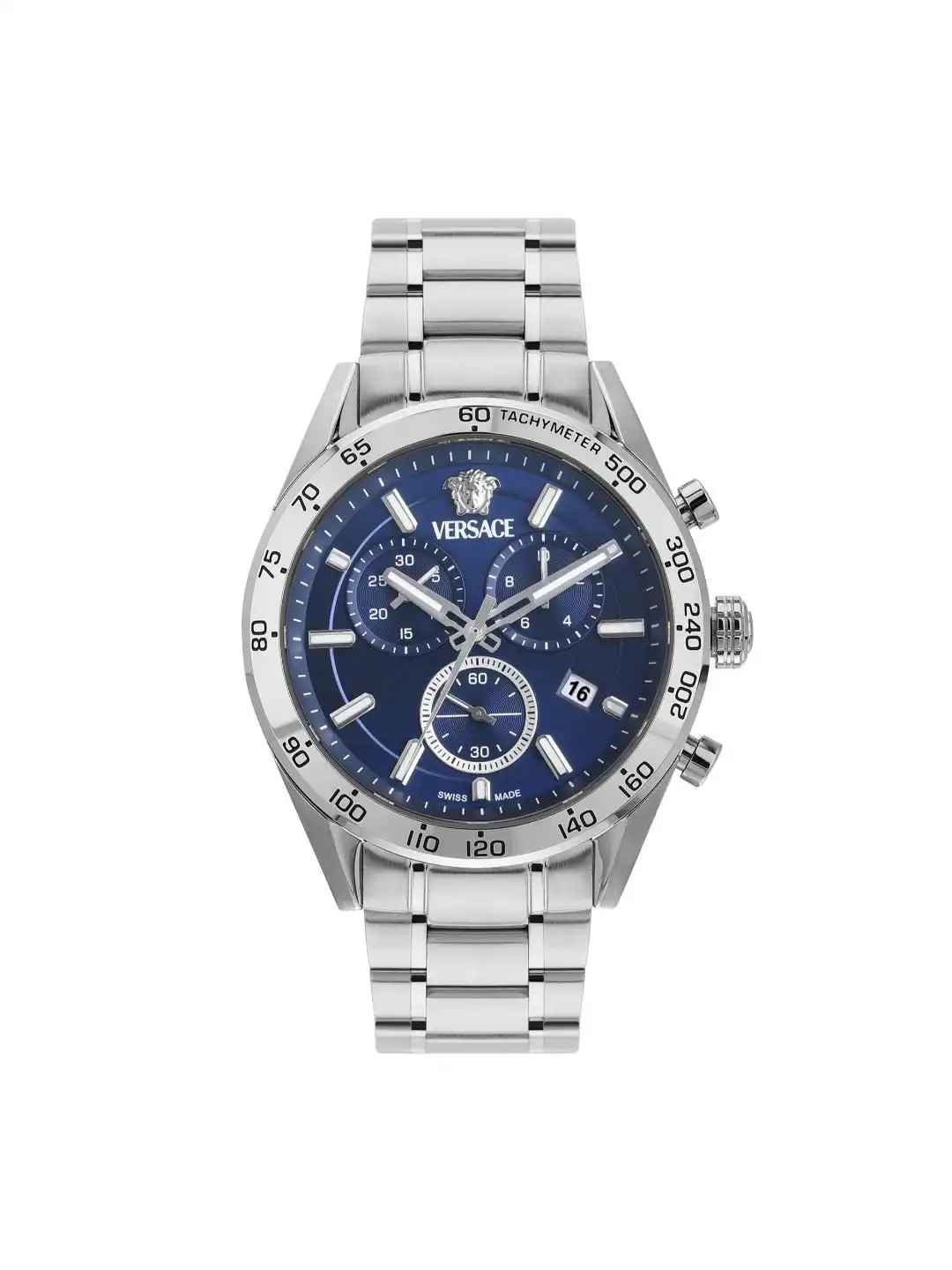 Buy Versace V Code 41 mm Blue Dial Unisex Chrono Watch VE0CA0124