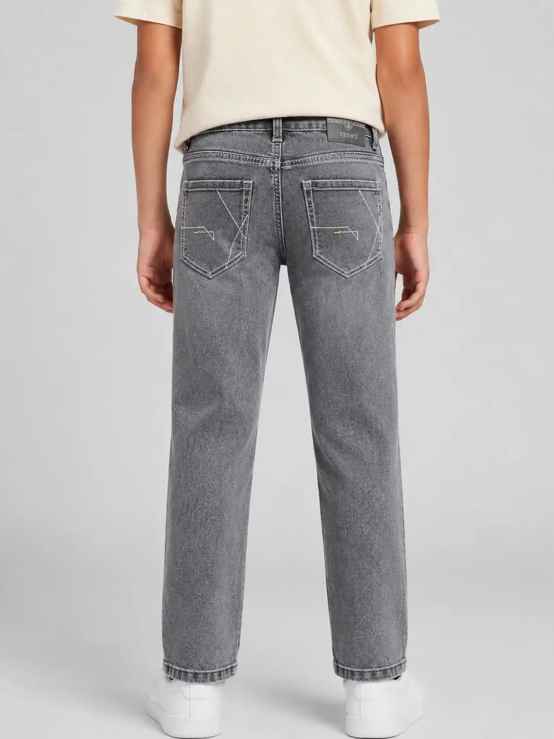 Buy DF ZENS Boys Regular Fit Mid-Rise Heavy Fade Stretchable Jeans