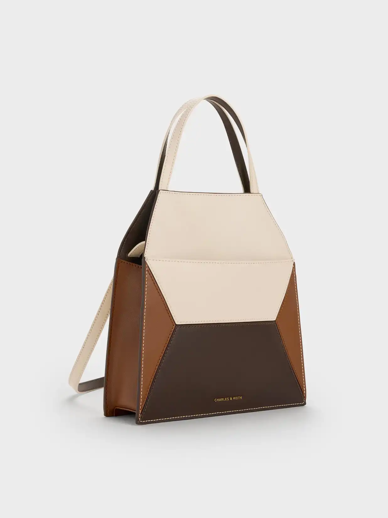 Buy Charles & Keith Nasrin Colourblock Geometric Tote Bag