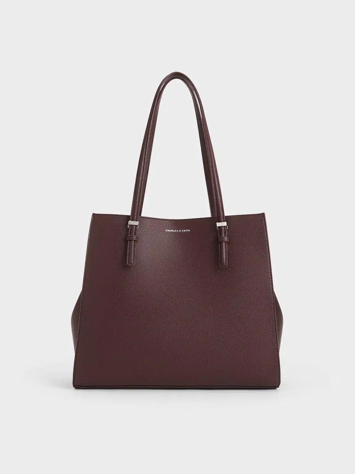 Buy CHARLES & KEITH Sansa Solid Structured Tote Bag - Handbags for