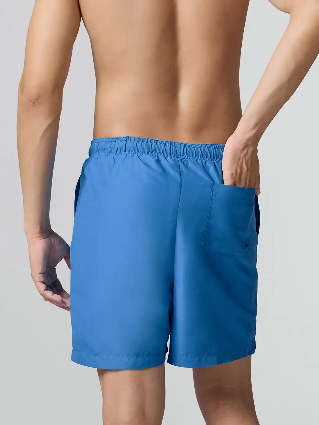 Buy XYXX Men Solid Aqua Olympic Blue Regular fit Quick Dry Swim