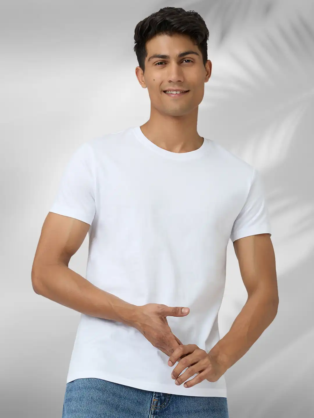 Buy XYXX Men White Pace Intellieaze Cotton Crew Neck Lounge
