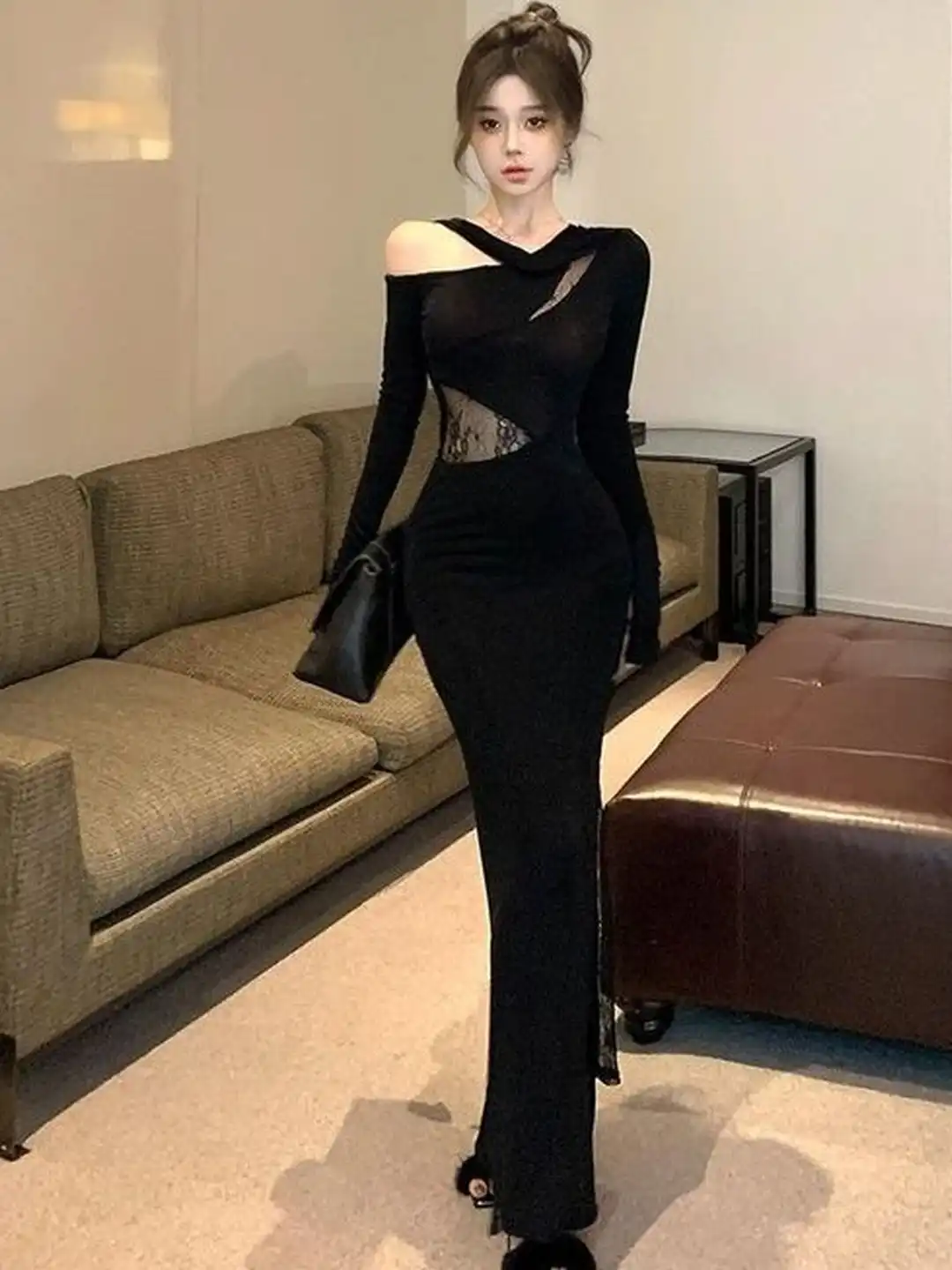 Womens Dresses Cold Shoulder Long Black Dress Off The Shoulder Maxi Dresses For Women Nordstrom