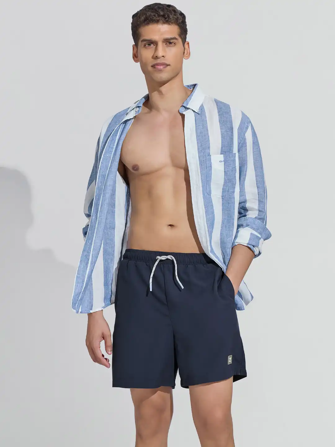 Buy XYXX Men's Solid Aqua Blue Regular fit Quick Dry Swim Shorts