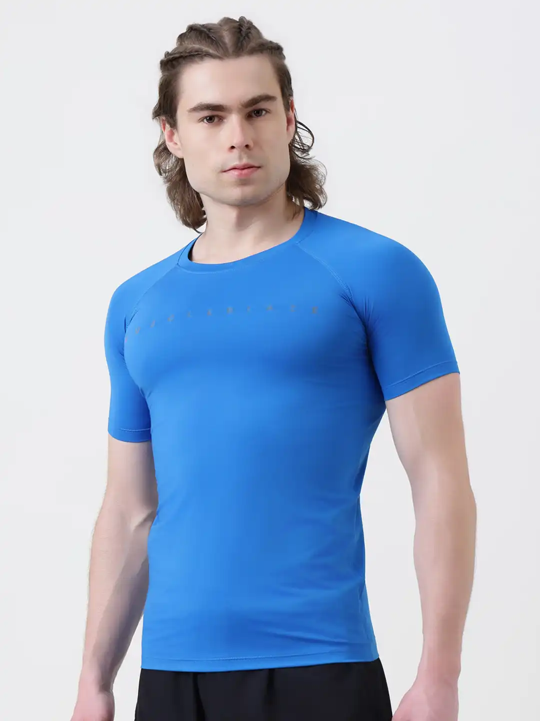 【×Superman】 コンプレッションT Blue M 筋トレ Buy MuscleBlaze Half Sleeve Compression T-Shirts for Men (Superman
