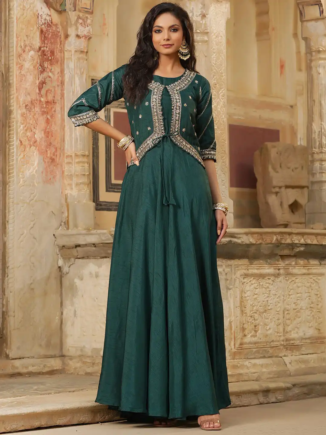 ethnic pk green dress Buy SCAKHI Women Embellished Flared - Ethnic Dresses for Women 20323728 us-8-instock