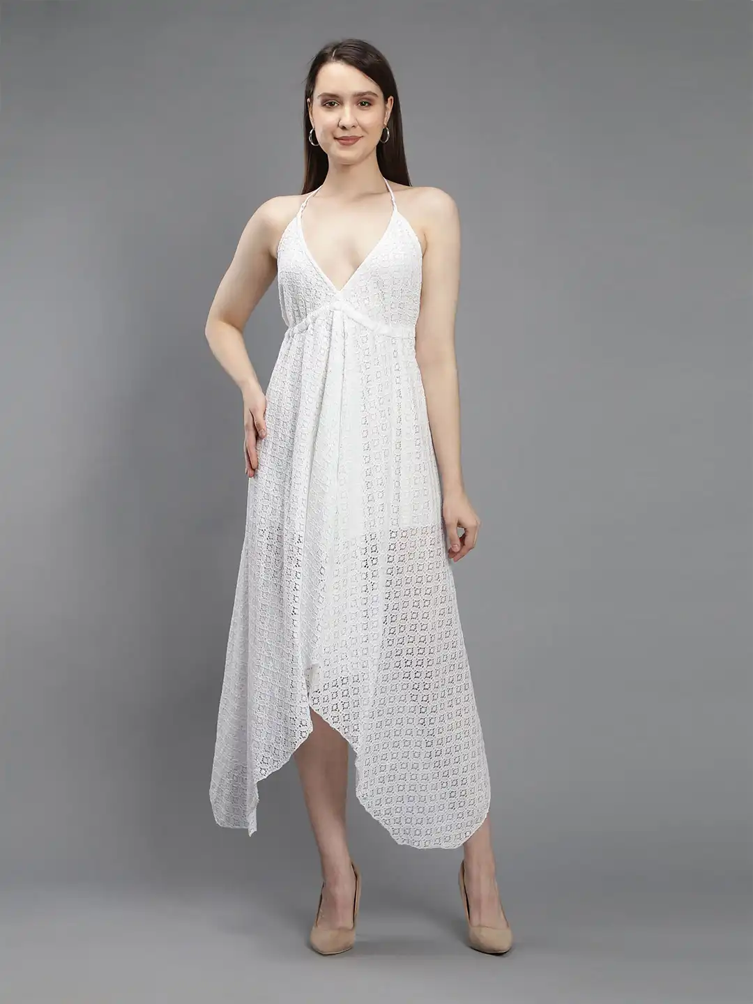 sachin and babi light blue dress Halter White Dresses main image 0