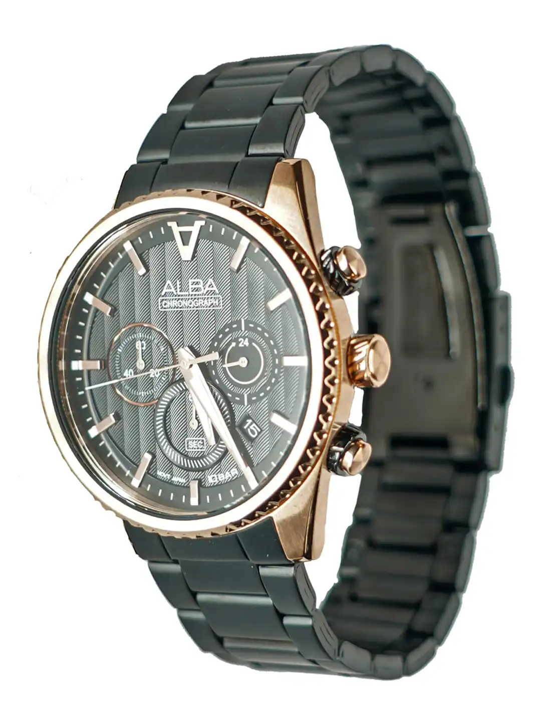 Buy Alba SIGNA Black Men 43mm Watch Quartz AT3H80X1 - Watches for