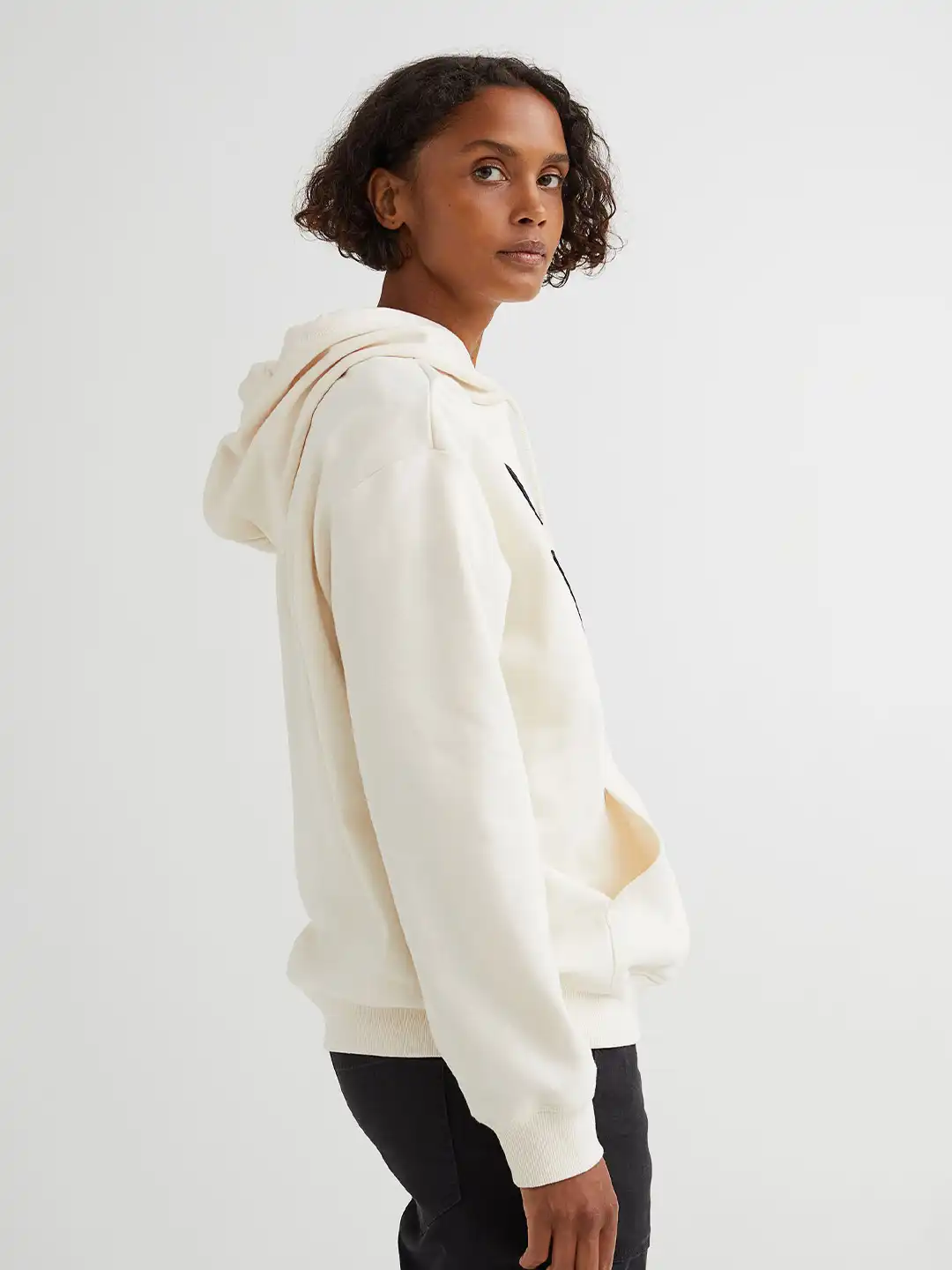 Buy H&M Women White Mickey Mouse Motif-Front Hoodie - Sweatshirts
