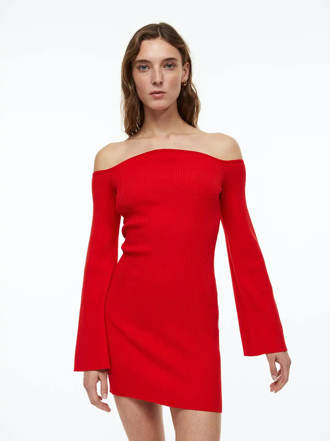 silk wrap midi dress Petal and Pup Women's Nova Wrap Knit Midi Dress