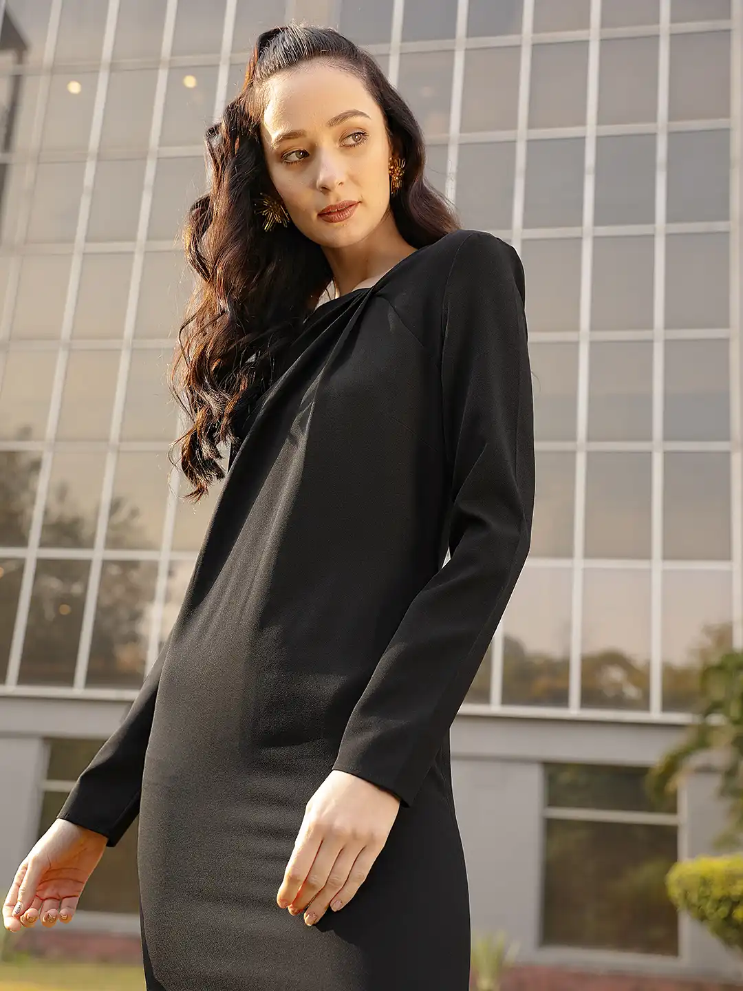 Buy MANGO Black Twisted Sheath Mini Dress - Dresses for Women 20707520 |  Myntra