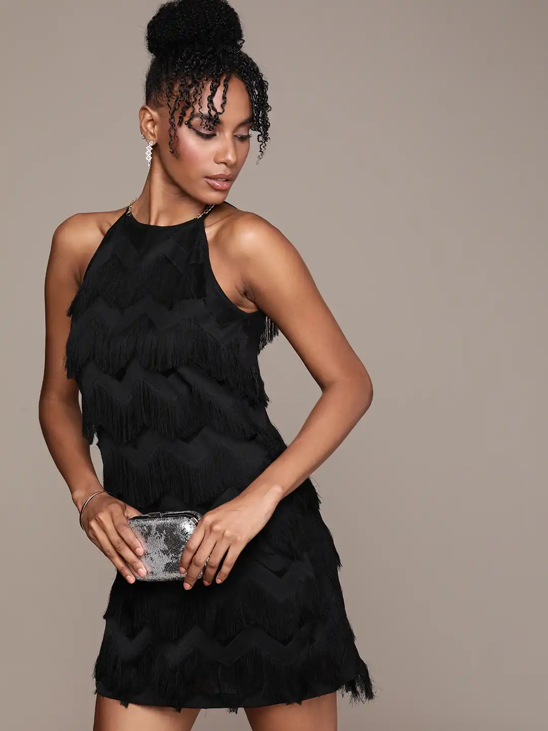 Buy bebe Fringed Sheath Mini Winter Dress - Dresses for Women 20814522 |  Myntra