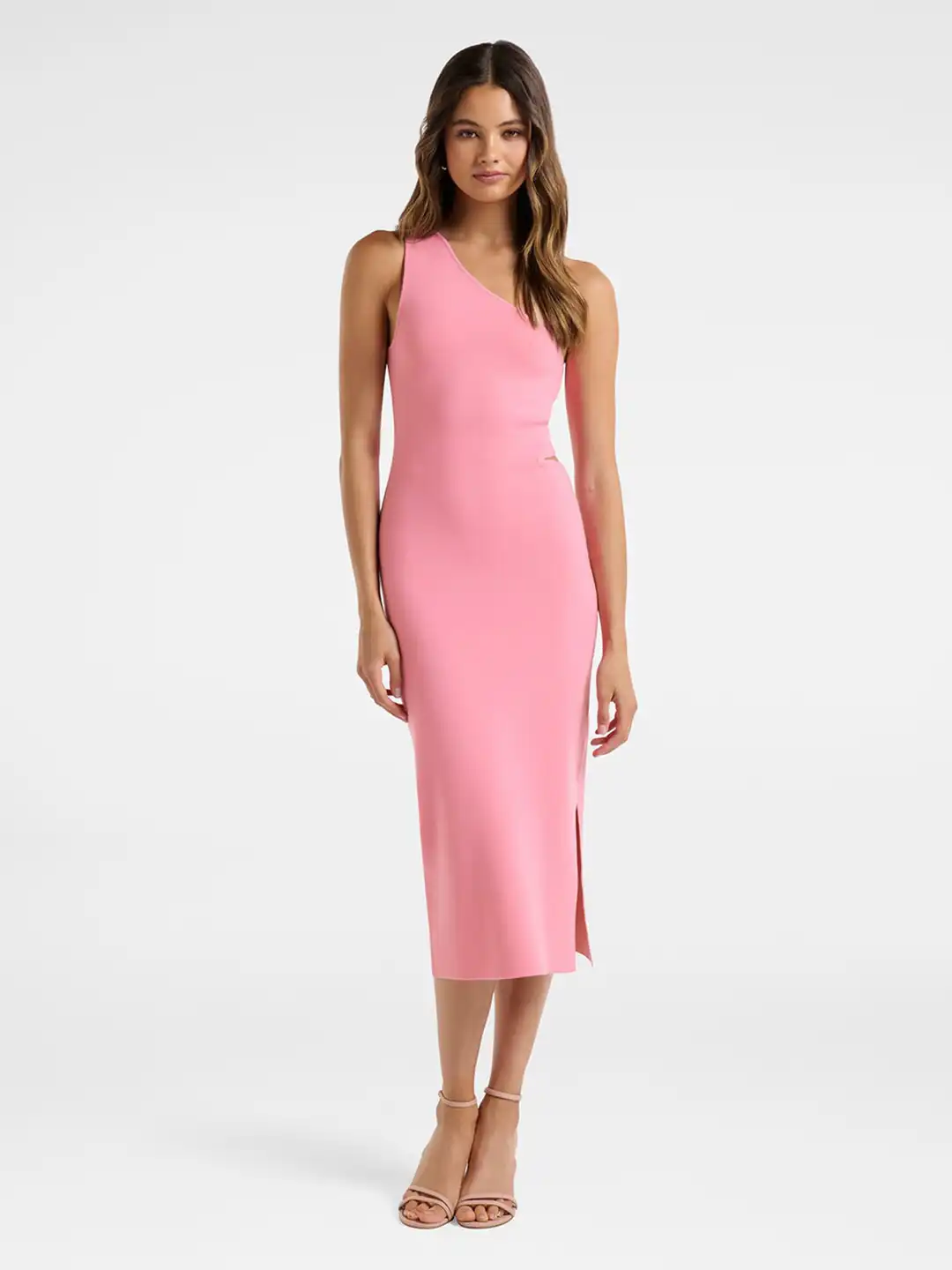 forever new pink midi dress Carolina Satin Midi Dress in Pink - Size 4 to 16