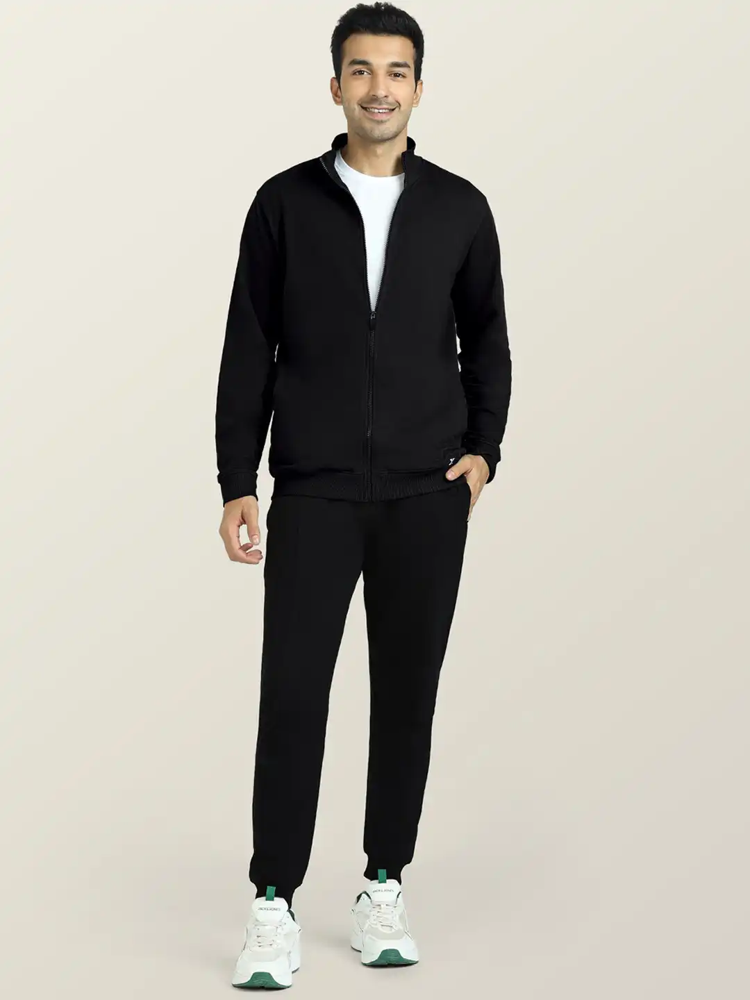 Buy XYXX Cruze Black Zip-Up Jacket and Joggers Combo Set