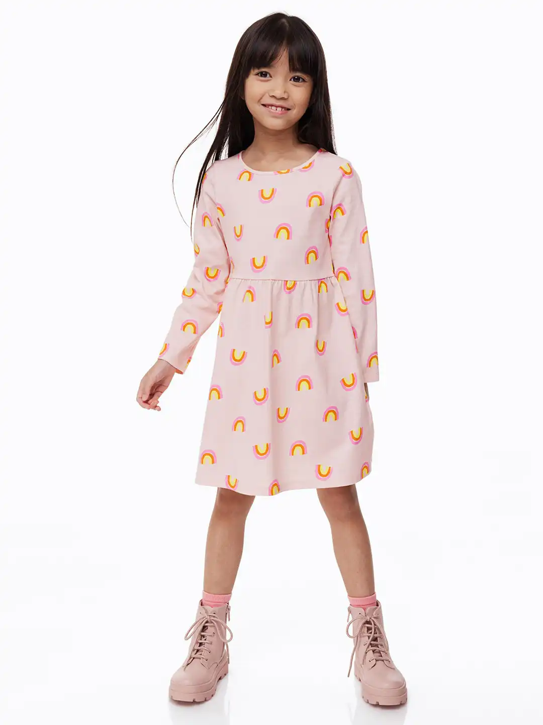cotton jersey dress h&m Ladies - Blue/Lemons Short-Sleeved Shirt Dress - Size: S