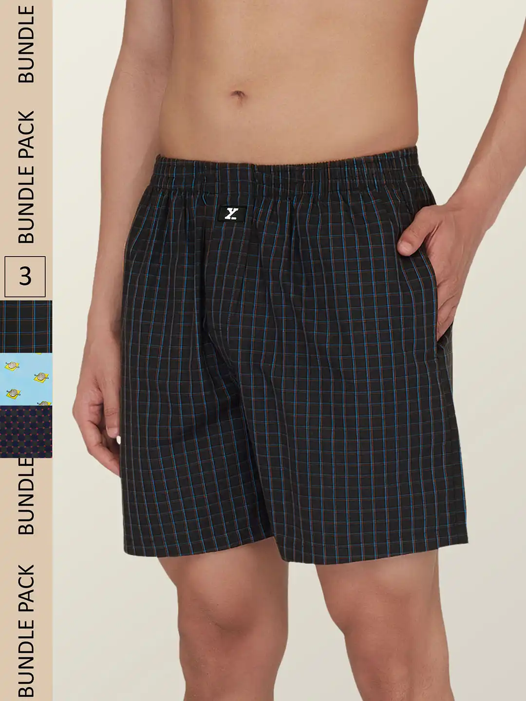 Buy XYXX Men Pack of 3 Cotton Printed Boxer Shorts - Boxers for