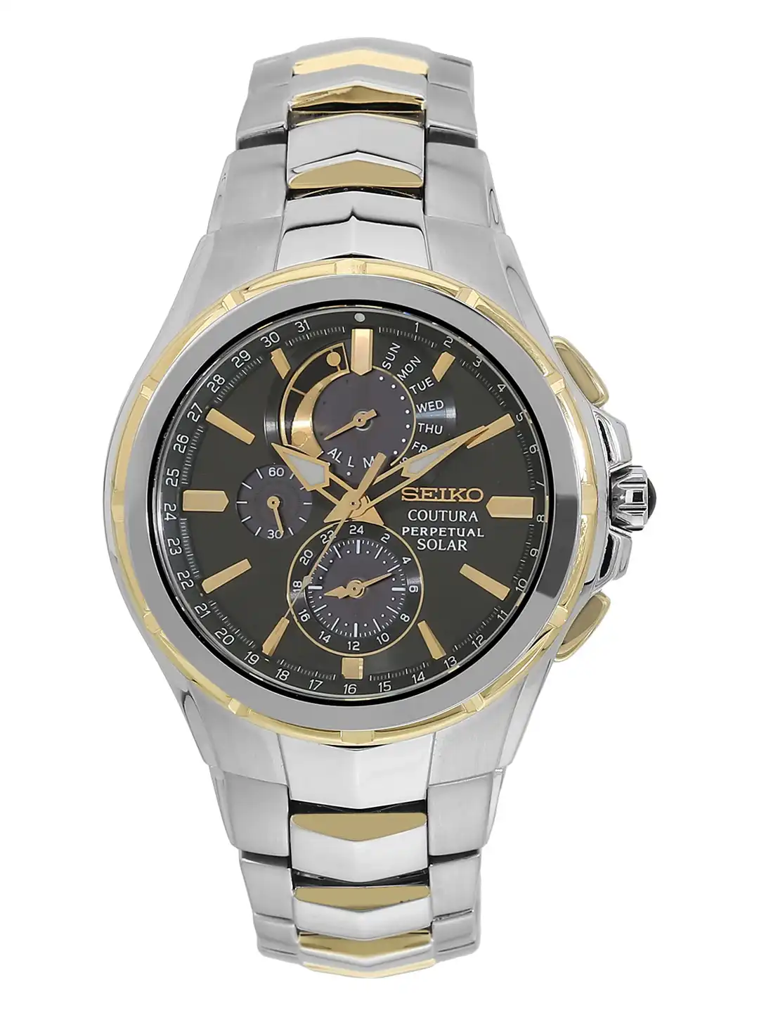 【ねコネコ】SEIKO クォーツ Seiko Stainless Steel Men 5 Sports Analogue Watch 'Checker Flag