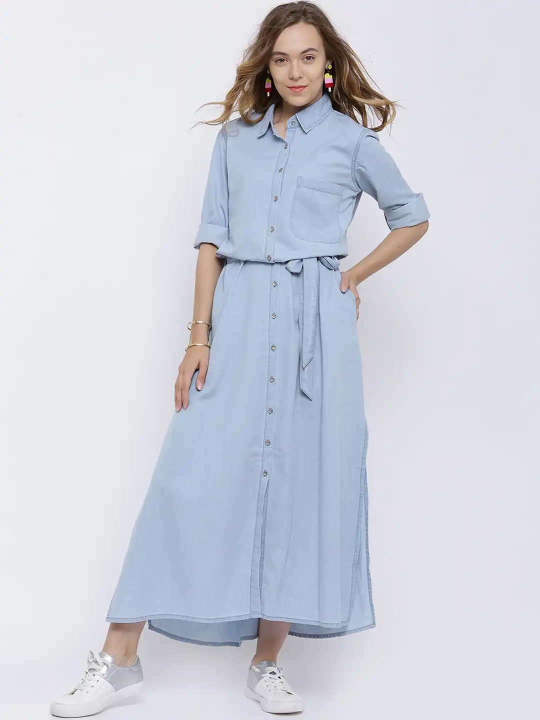 tokyo talkies denim dresses Tokyo Talkies Dress Sleeveless Denim Medium Spring Whitewash Short Dress