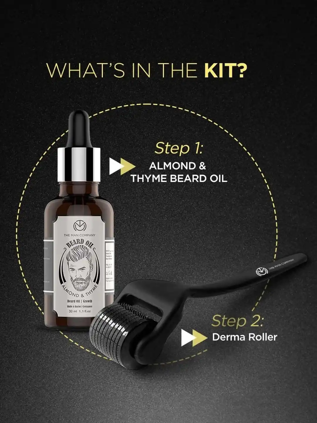 Buy THE MAN COMPANY Set of Beard Booster Almond+Thyme Beard Oil
