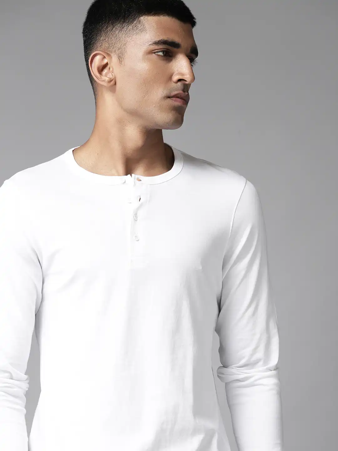 Buy The Roadster Lifestyle Co. Henley Neck Pure Cotton T-shirt