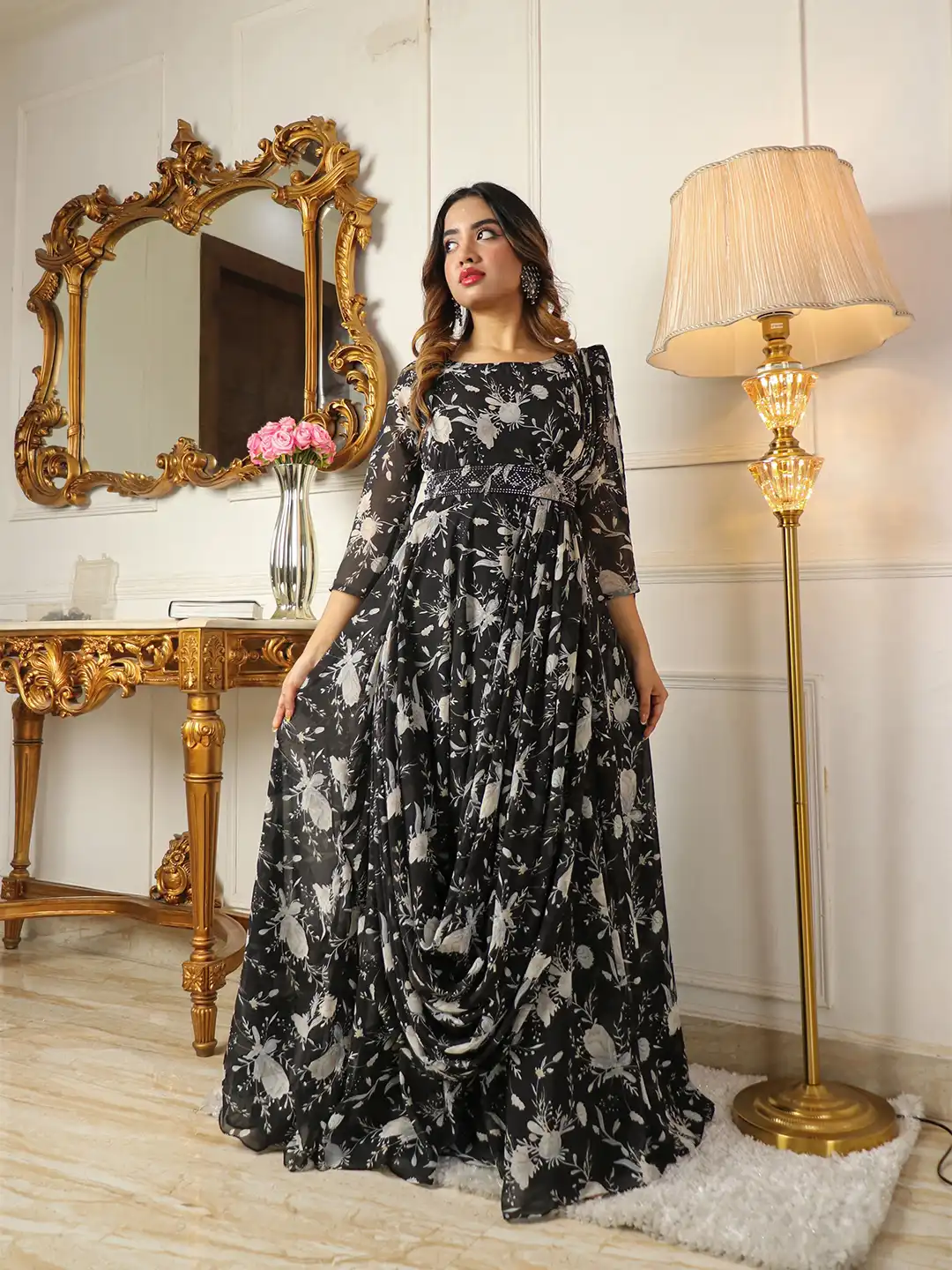 Georgette Dress Long Western Maxi Dresses Women's Western Tank Maxi Dress Wround-Up Event Wrangler Georgette Dress Long Western Maxi Dresses Women's Western Tank Maxi Dress Wround-Up Event Wrangler