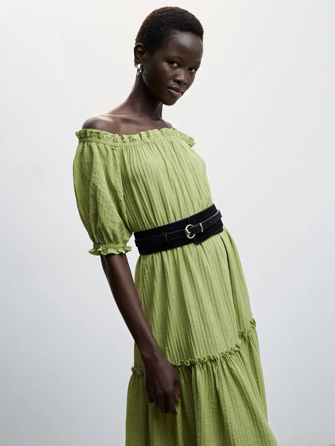 mango green striped dress BEST PICKS main image 0