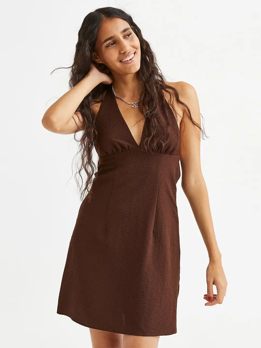 black halter floor length dress Alicia Satin Halter Maxi Dress