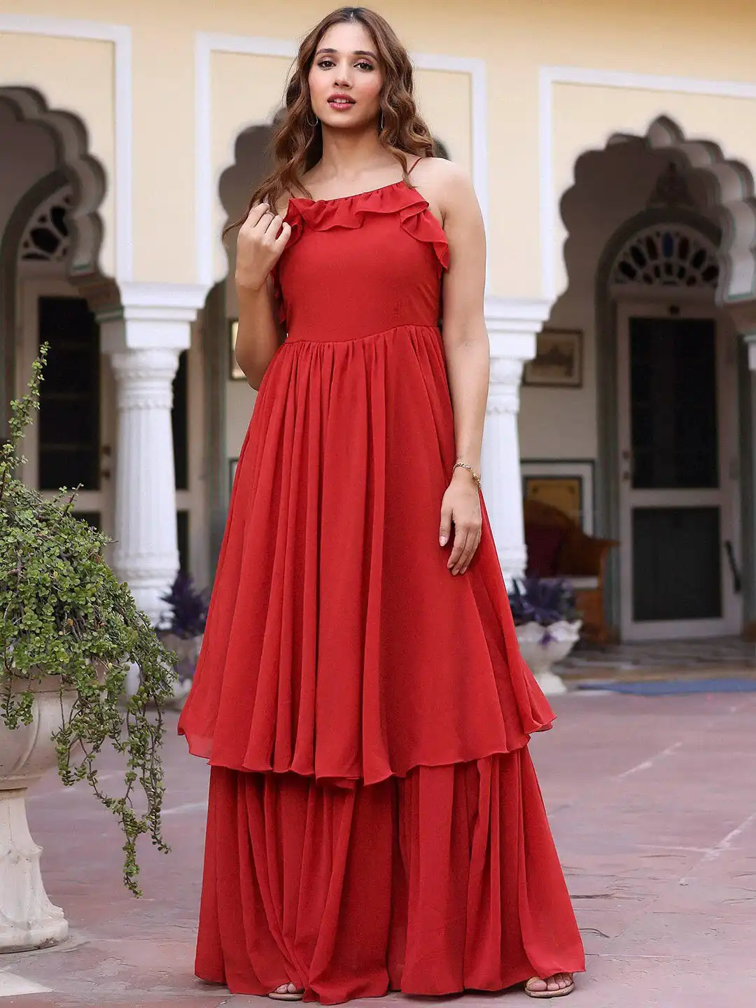 Buy Lavanya The Label Layered Georgette Maxi Dress - Dresses for Women  21743726 | Myntra