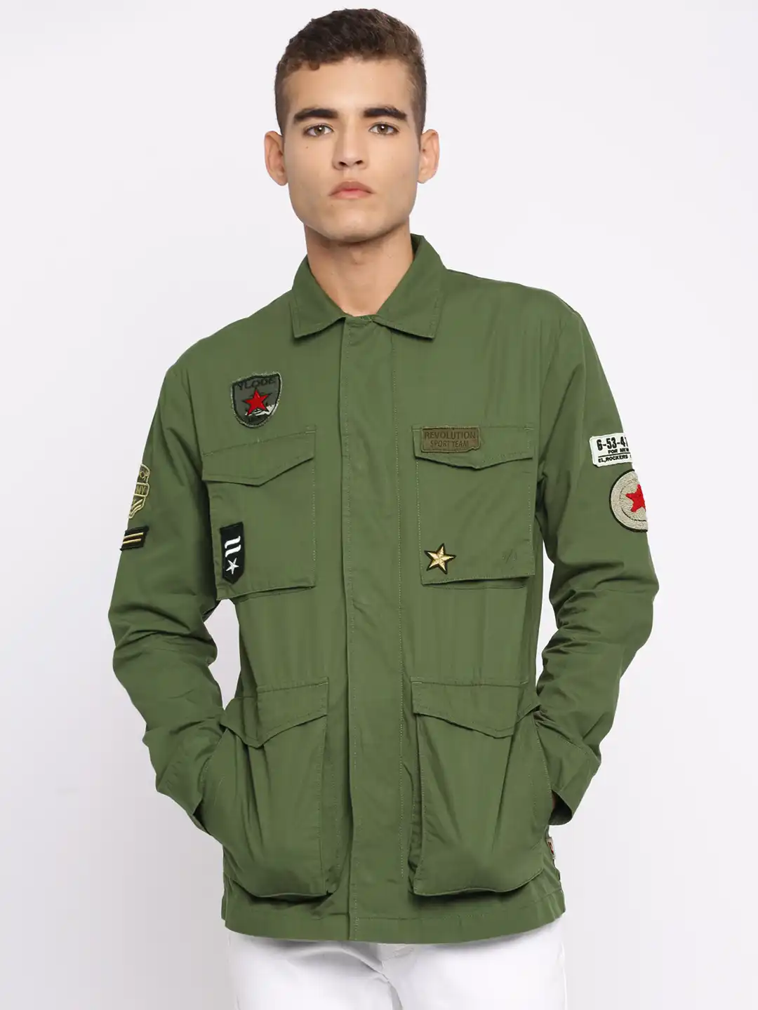 Buy Jack & Jones Men Olive Green JOR BRANTFORD Solid Tailored