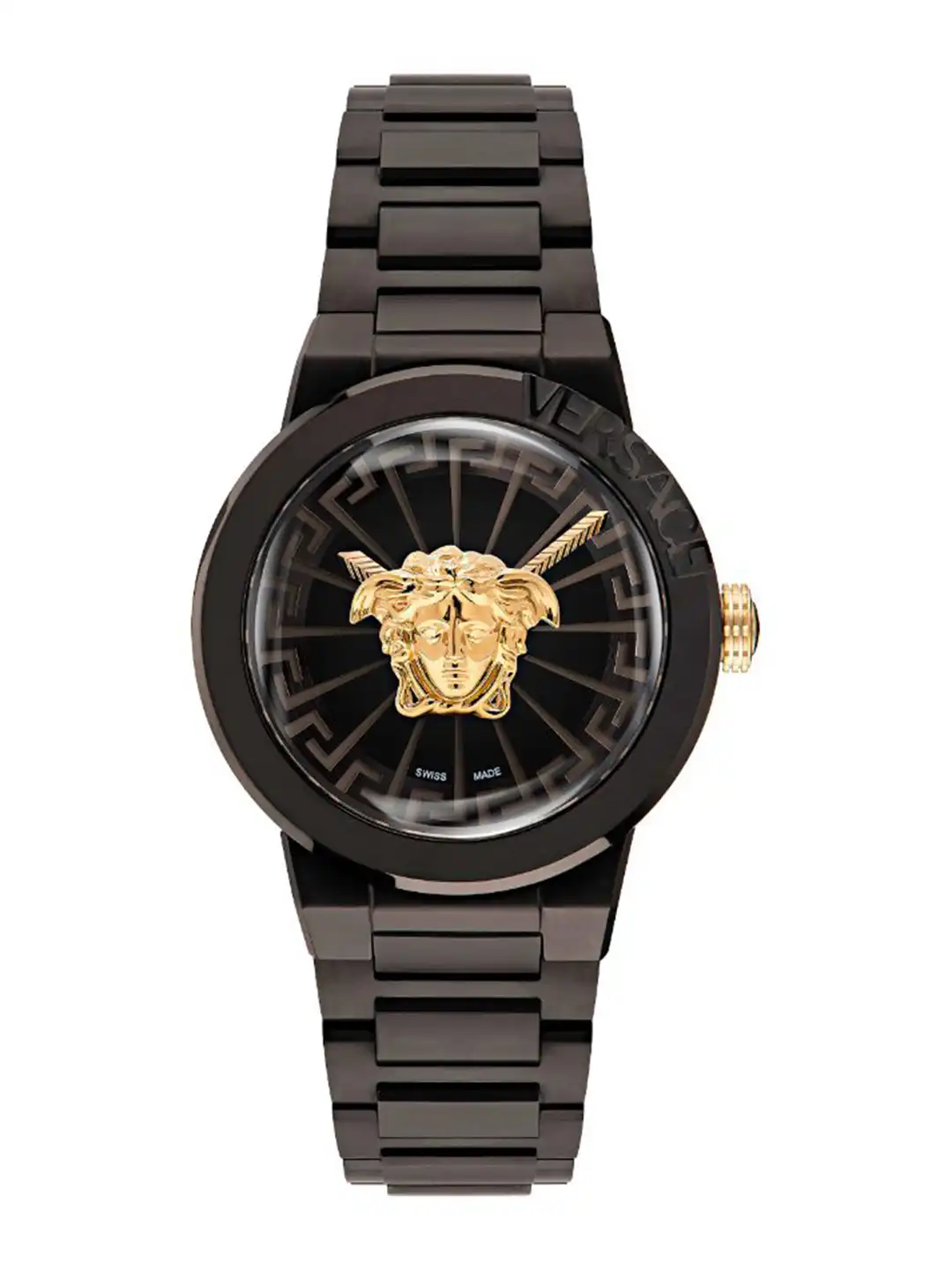 Buy Versace Women Embellished Dial & Stainless Steel Bracelet