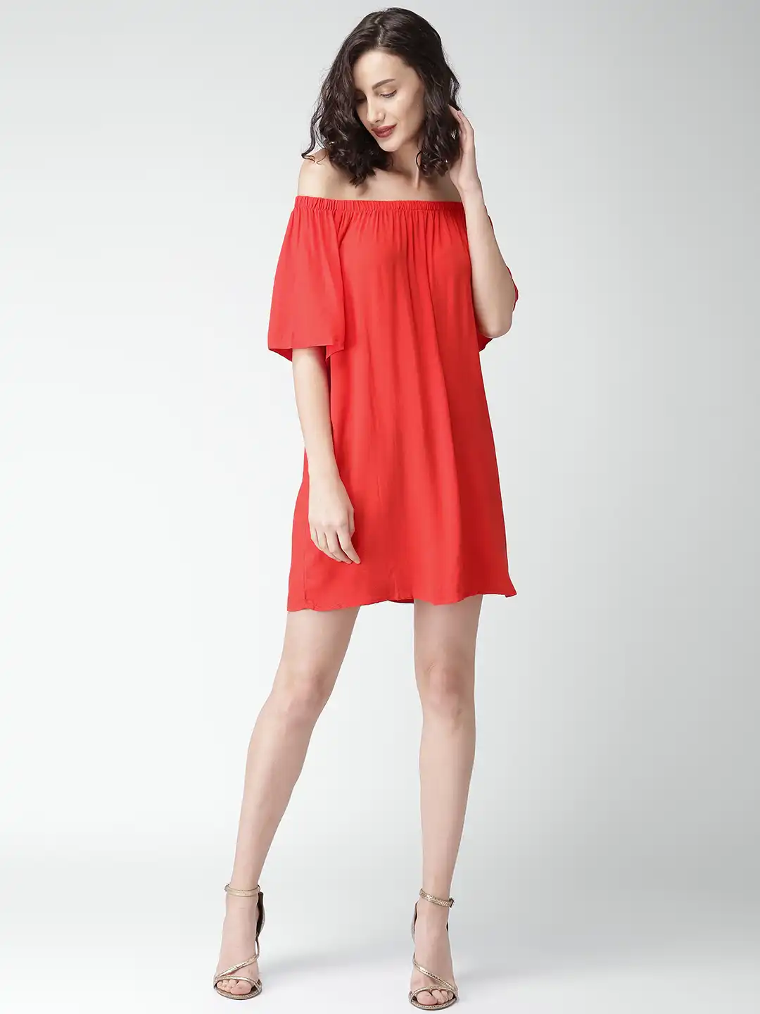 Buy FOREVER 21 Women Red Solid A-Line Dress - Dresses for Women 2206299 |  Myntra