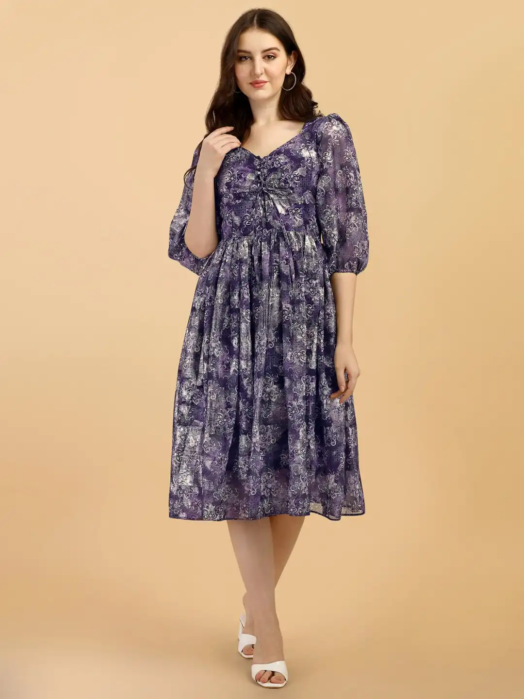 flare graduation dresses A-Line Knee Length Sequined Graduation Dresses COCOMELODY CS0563, Mulberry