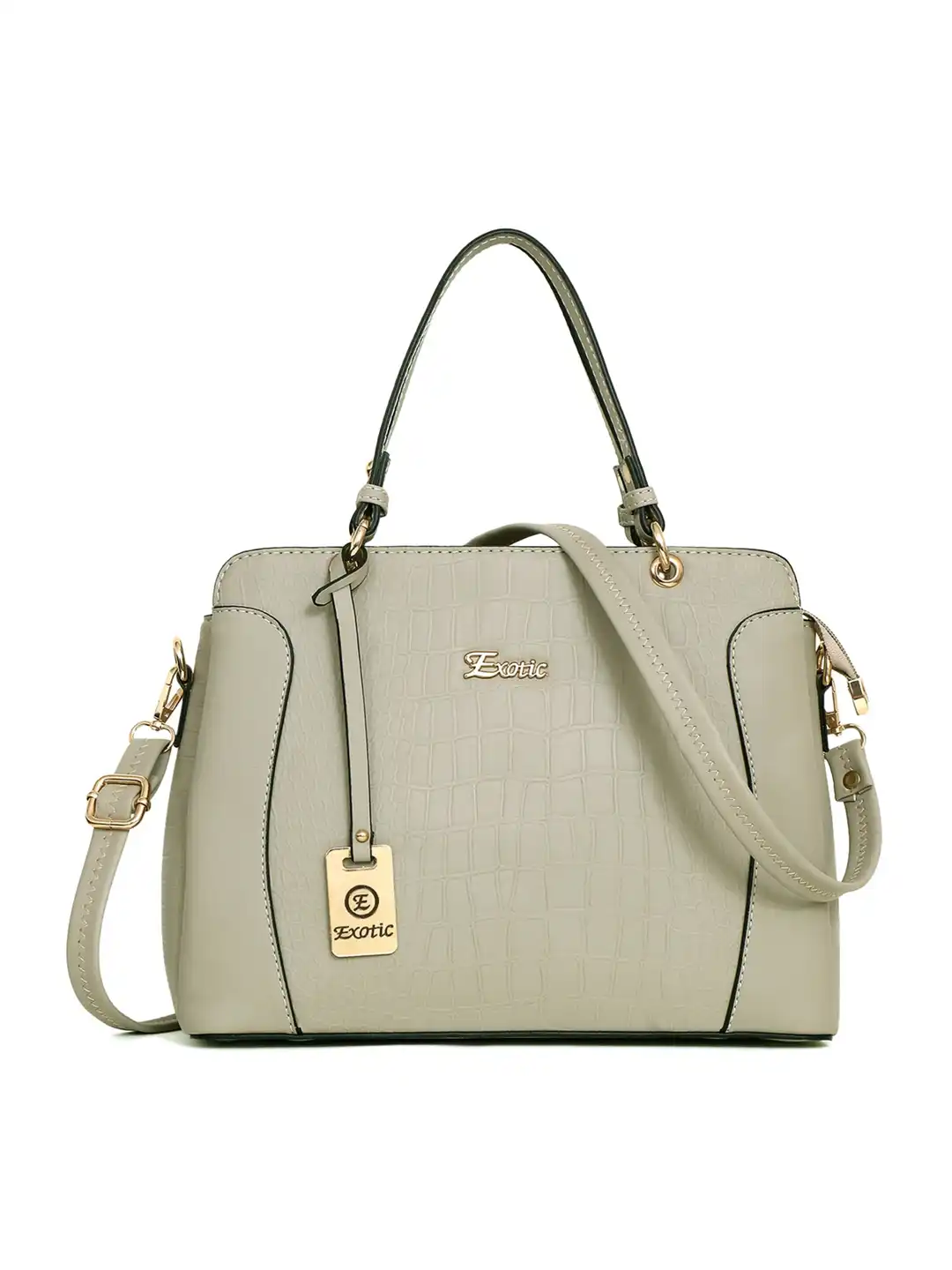 Buy Exotic Cream-Coloured PU Structured Handheld Bag - Handbags