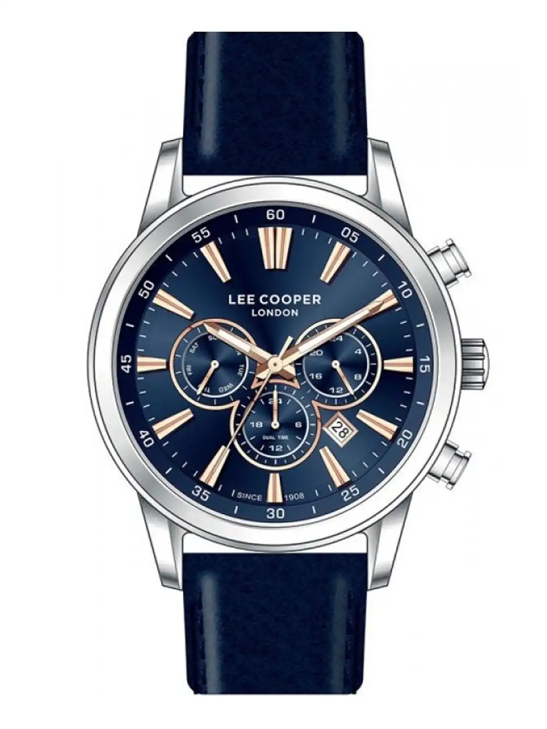 Buy Lee Cooper Men Brass Leather Straps Analogue Multi Function