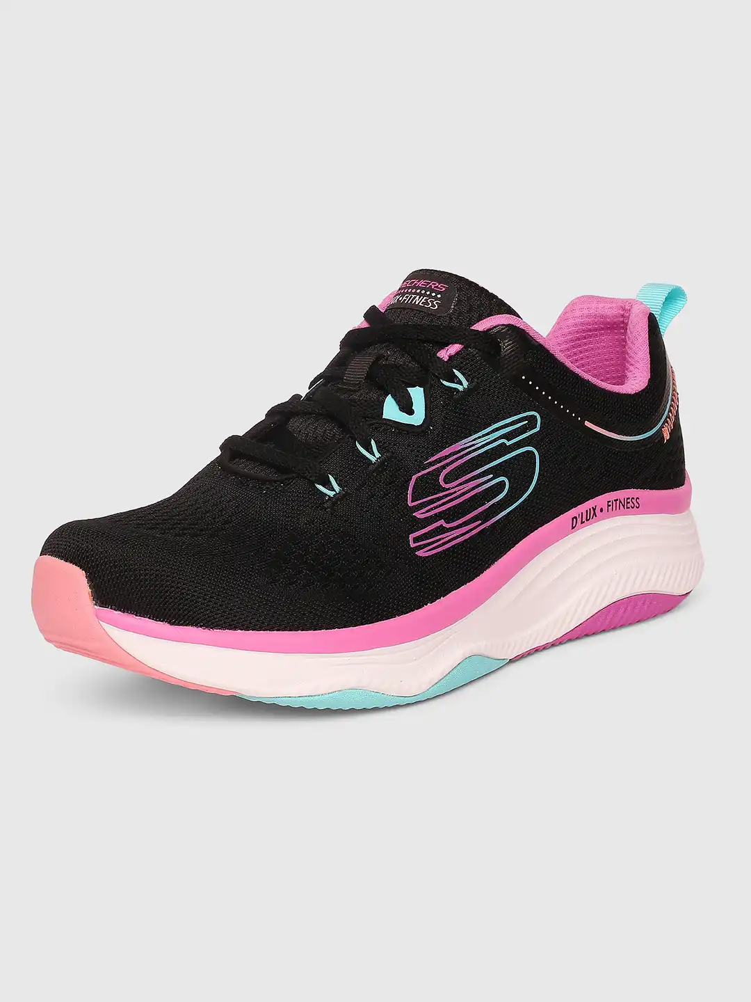 Buy Skechers Women D'Lux Fitness-New Moxie Woven-Designed Sneakers