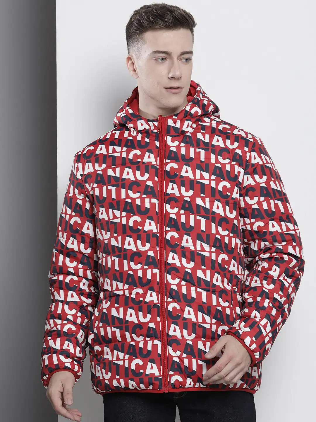 Buy Nautica Solid Hooded Reversible Puffer Jacket - Jackets for