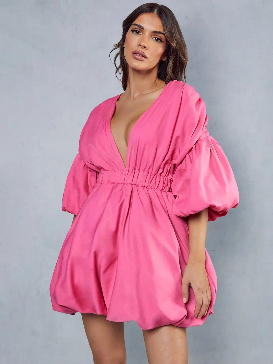 Buy MISSPAP Drop Puff Sleeve Balloon Mini Dress - Dresses for