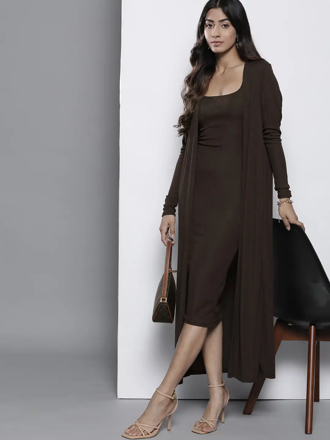 Buy Boohoo Bodycon Midi Dress with Shrug - Dresses for Women 22478598 |  Myntra