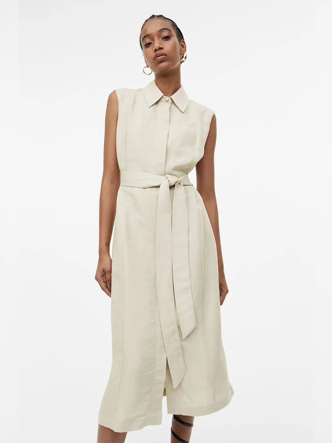 Buy H&M Women Linen-Blend Shirt Dress - Dresses for Women 22494356 | Myntra
