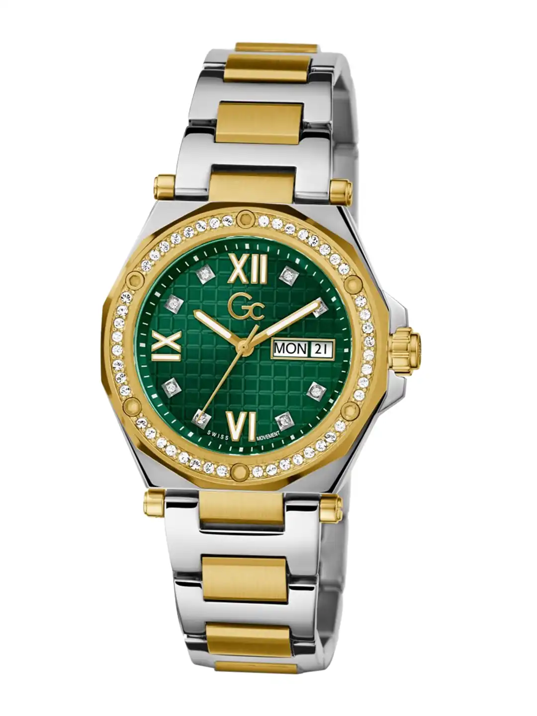 Buy Guess Collection Round 34mm Green Dial Analog Women Watch