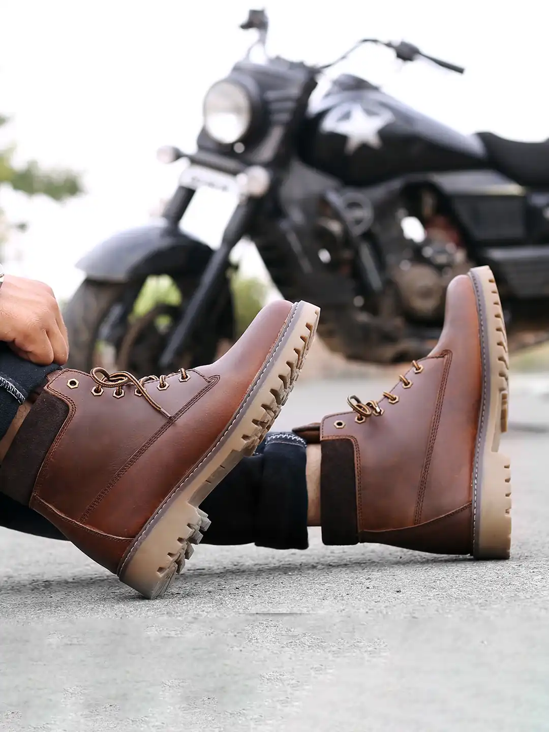 Buy bacca bucci Men Leather Hiking Boots - Boots for Men 22551796